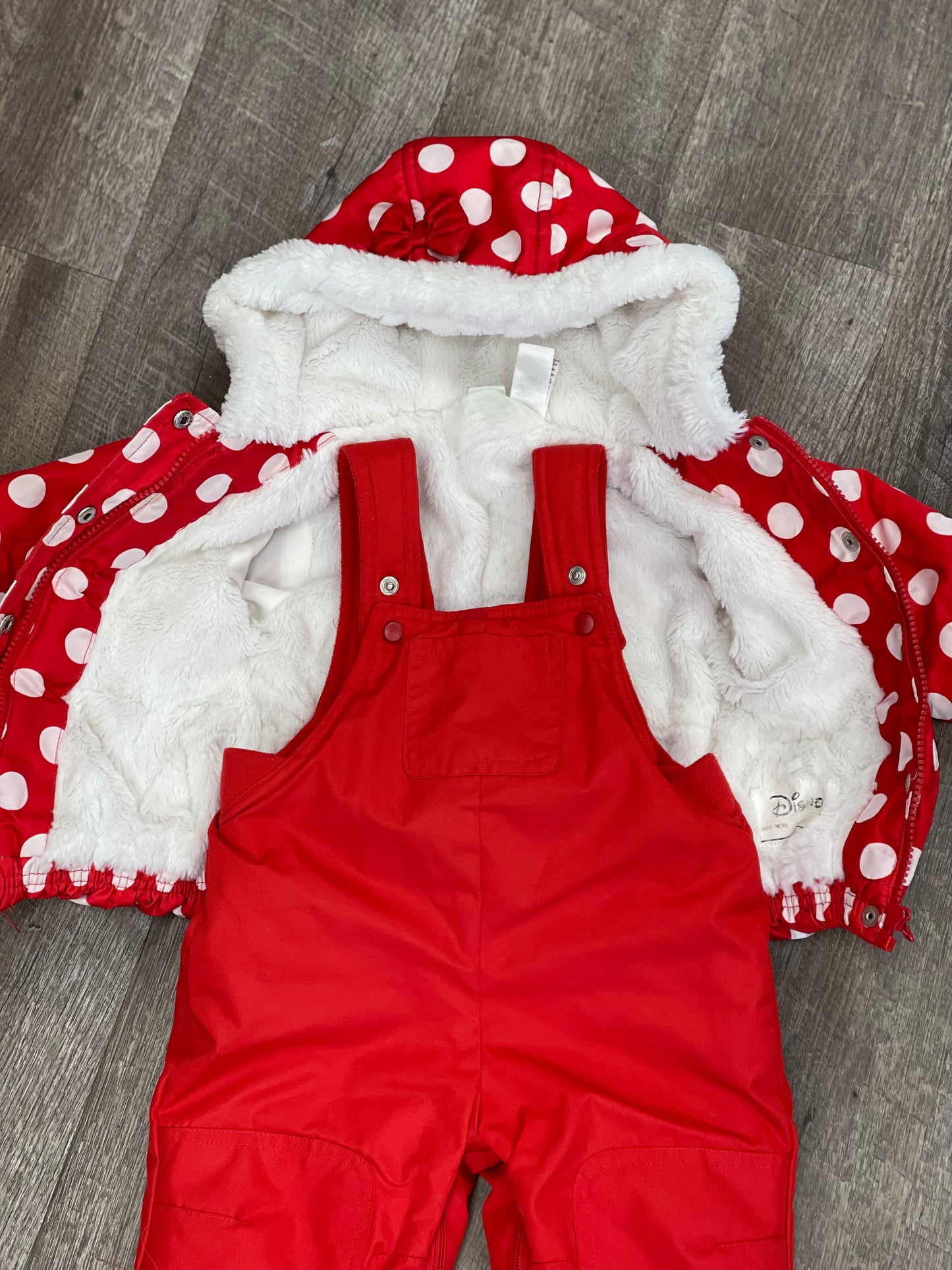 Ensemble manteau et salopette Minnie - 6-12m