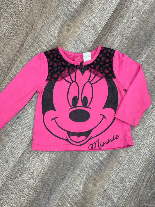 Chandail à manches longues avec boucle 3D Minnie - 12-18m