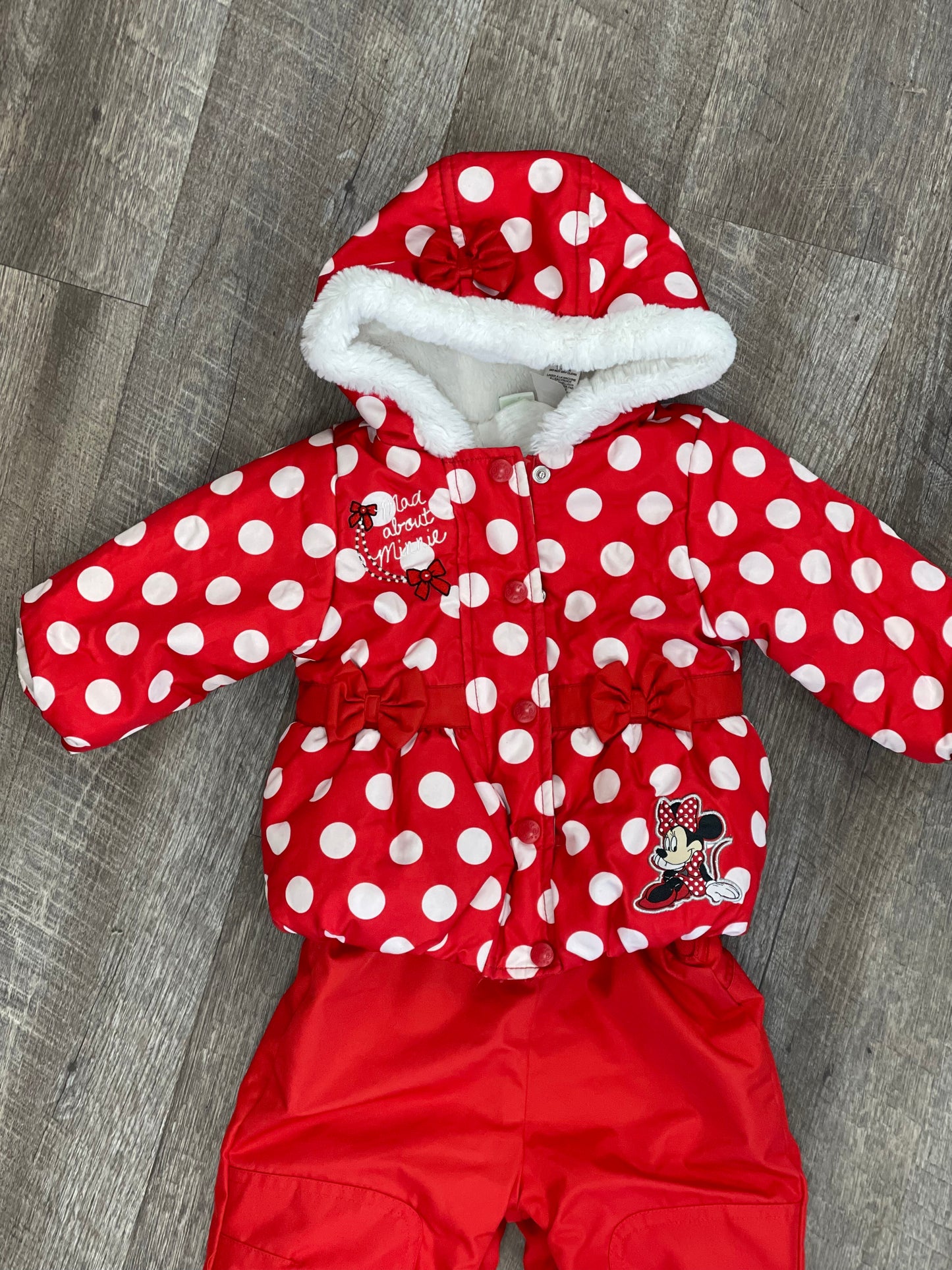 Ensemble manteau et salopette Minnie - 6-12m