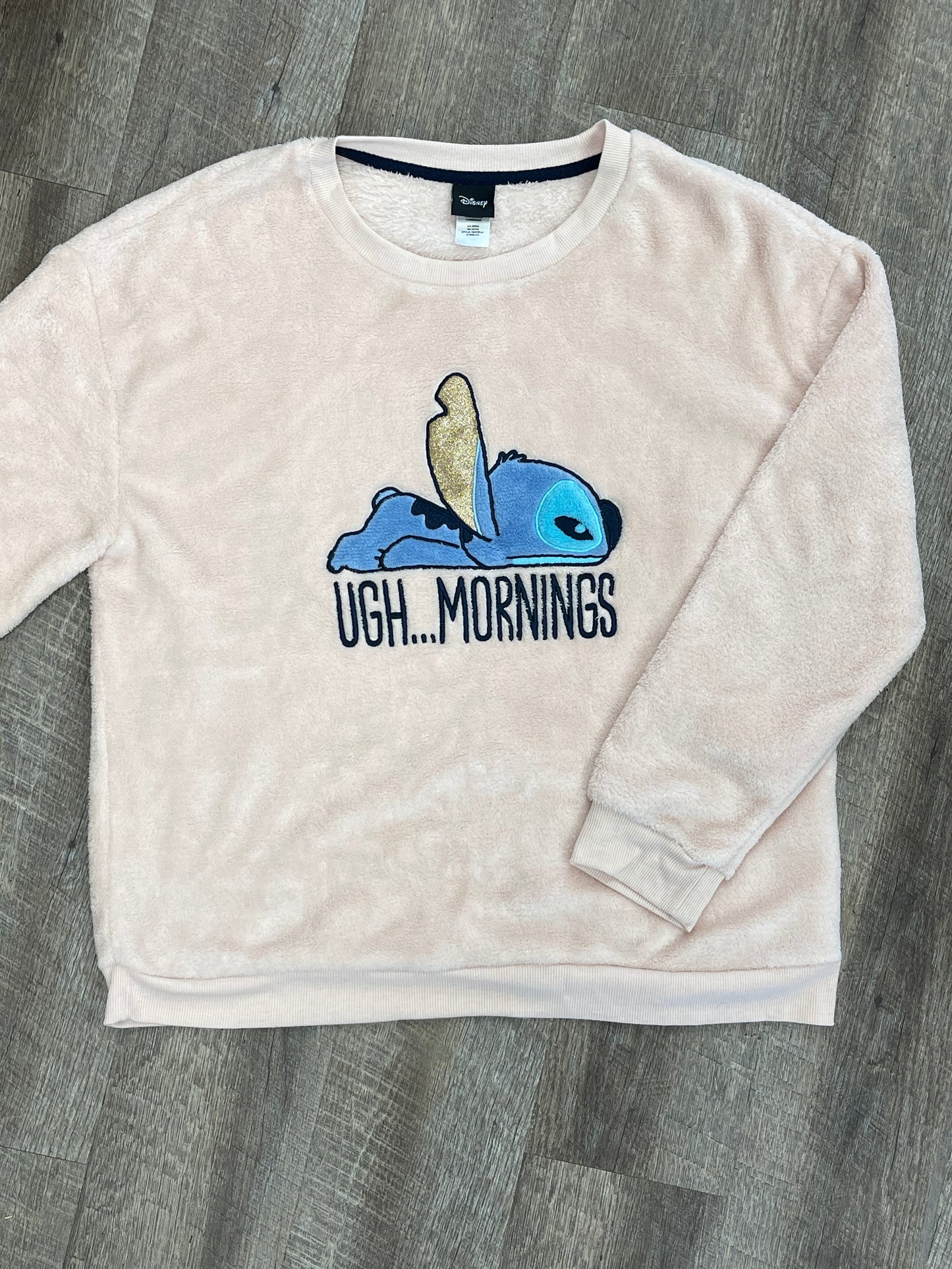 Chandail de pyjama « Ugh Mornings » Stitch - Large (Adulte)